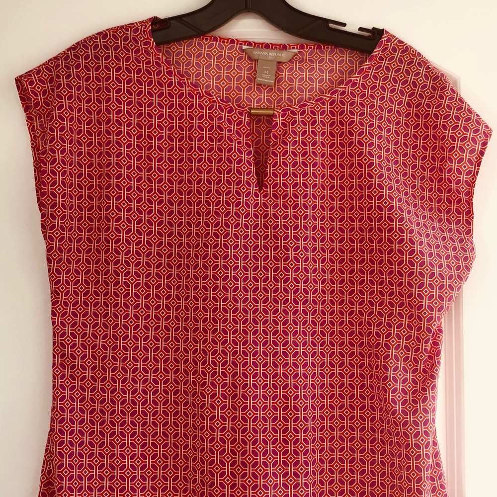 Purple - Pink Geometric Blouse